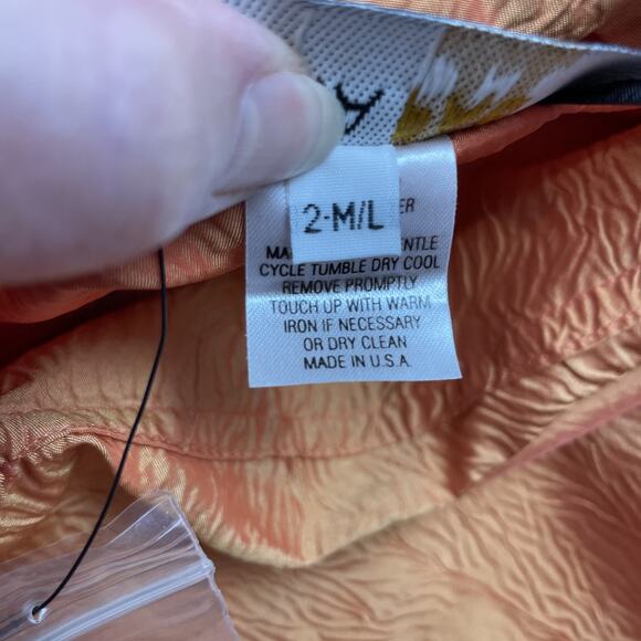 Mycra Pac One Donatella Raincoat Womens 2-M/L Pumpkin Shimmer Fall Lagenlook NWT - Picture 4 of 10